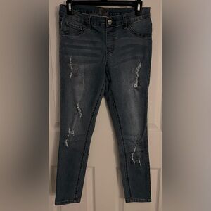 Justice distressed jeans, size 12 plus